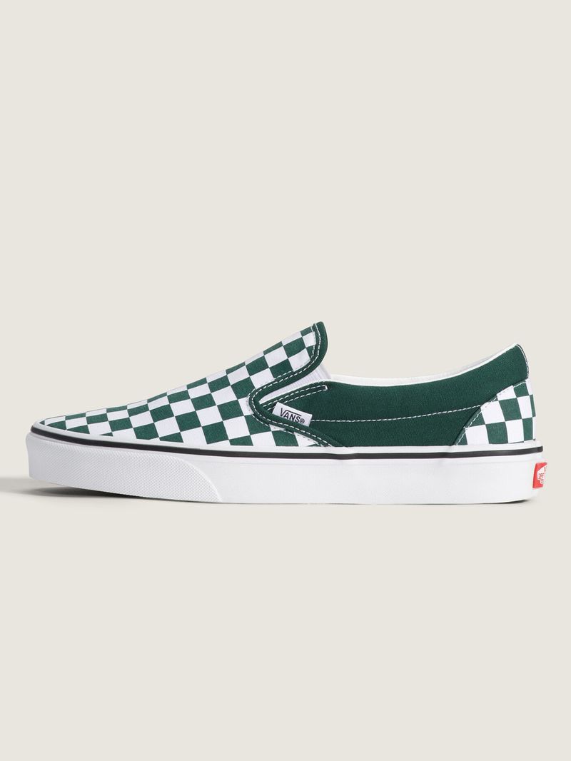 Zapatilla Adulto Slip On Checker Verde Vans