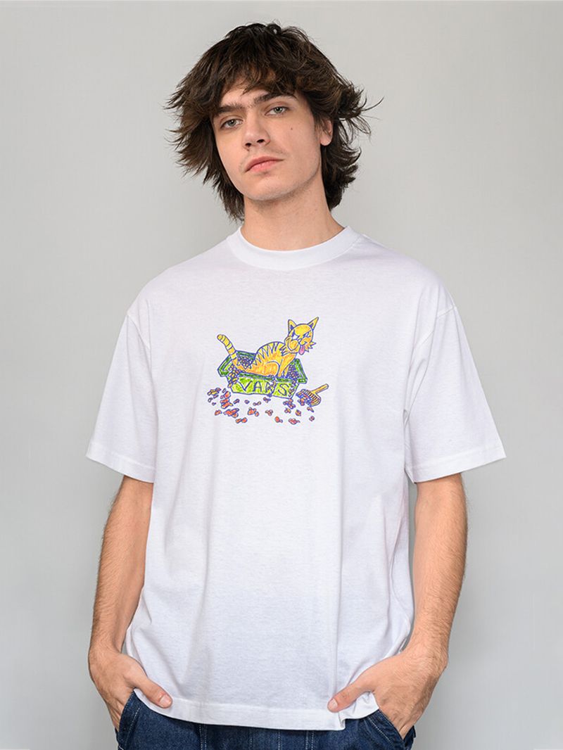 Polera M/C Hombre Litter Blanco Vans