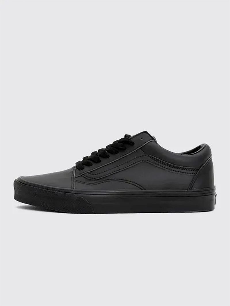 Zapatilla Adulto Old Skool Cuero Negro Vans