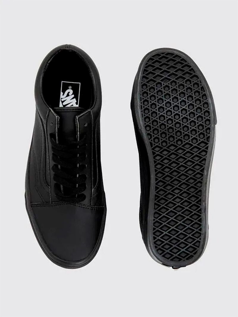 Zapatilla Adulto Old Skool Cuero Negro Vans