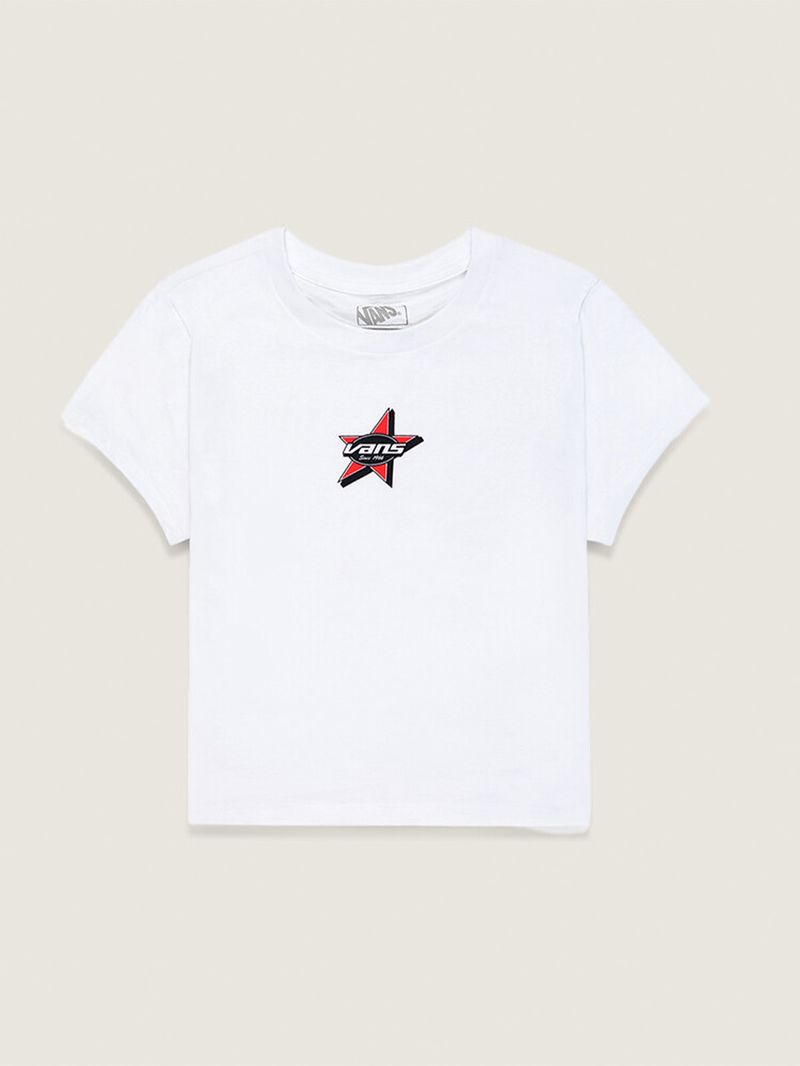 Polera M/C Mujer Starmarked Baby T Blanco Vans