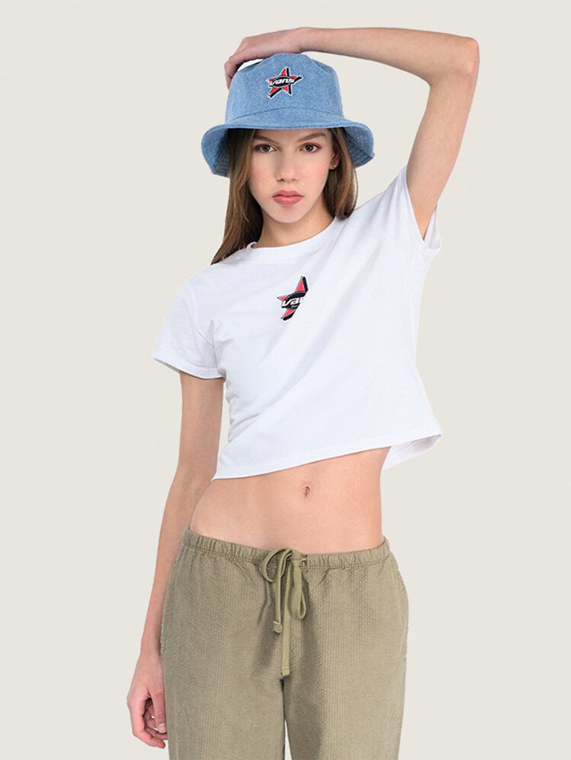 Polera M/C Mujer Starmarked Baby T Blanco Vans