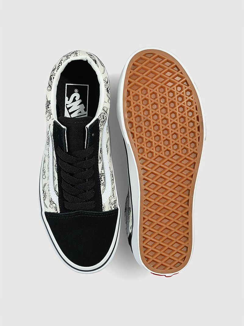 Zapatilla Junior (8 a 14 años) Old Skool Negro Vans