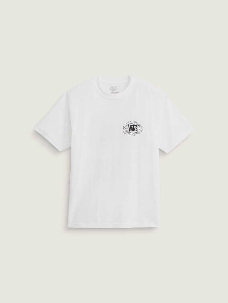 Polera M/C Hombre Hot Lines Tee Blanco Vans