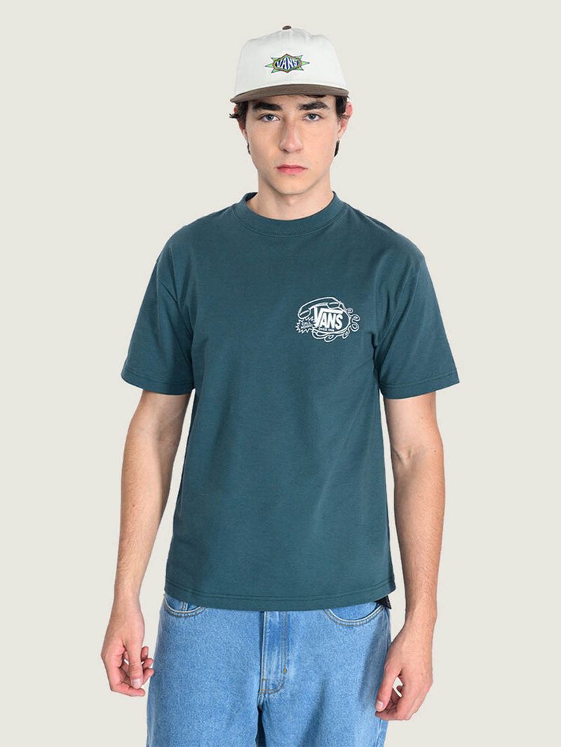 Polera M/C Hombre Hot Lines Tee Gris Vans