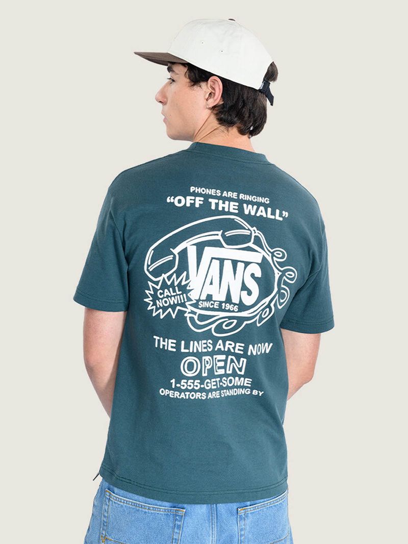 Polera M/C Hombre Hot Lines Tee Gris Vans