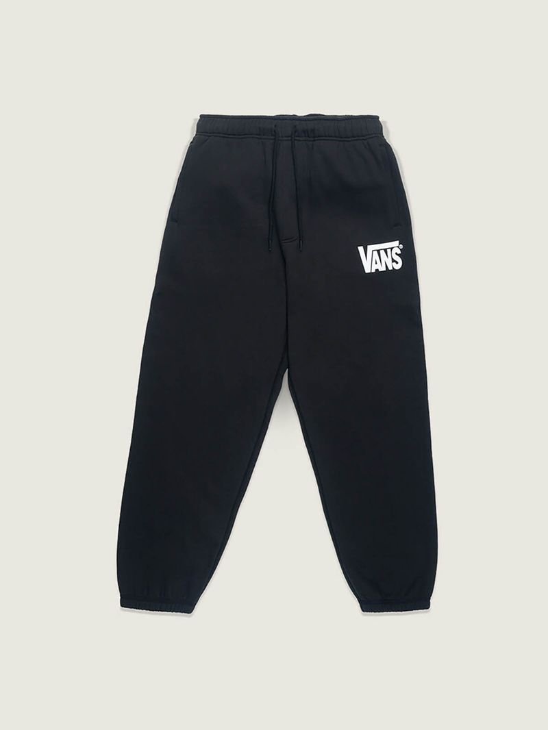 Pantalon Buzo Hombre Stretch Logo Fleece Negro Vans