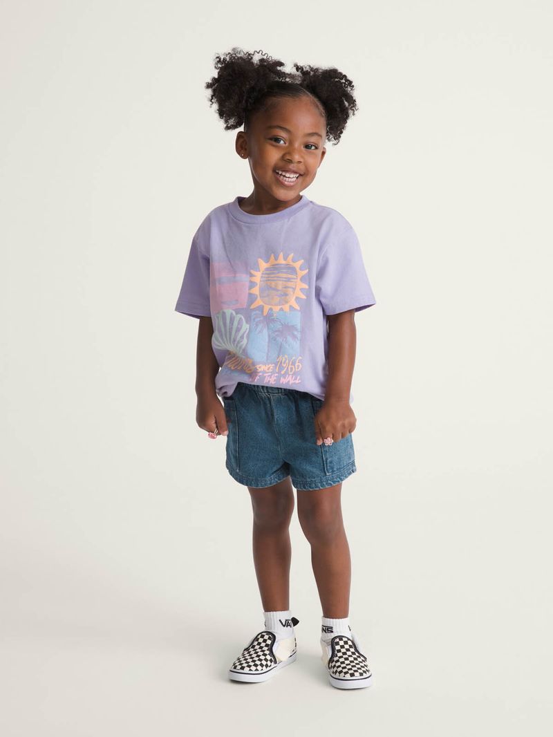 Short Nina Joy Ruffled E-Waist  Azul Vans