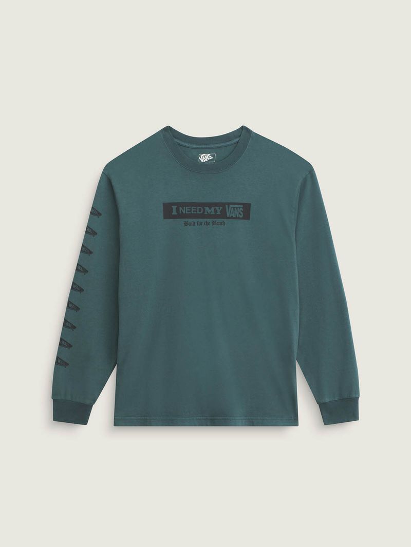 Polera M/L Hombre I Need My Ls Tee Gris Vans