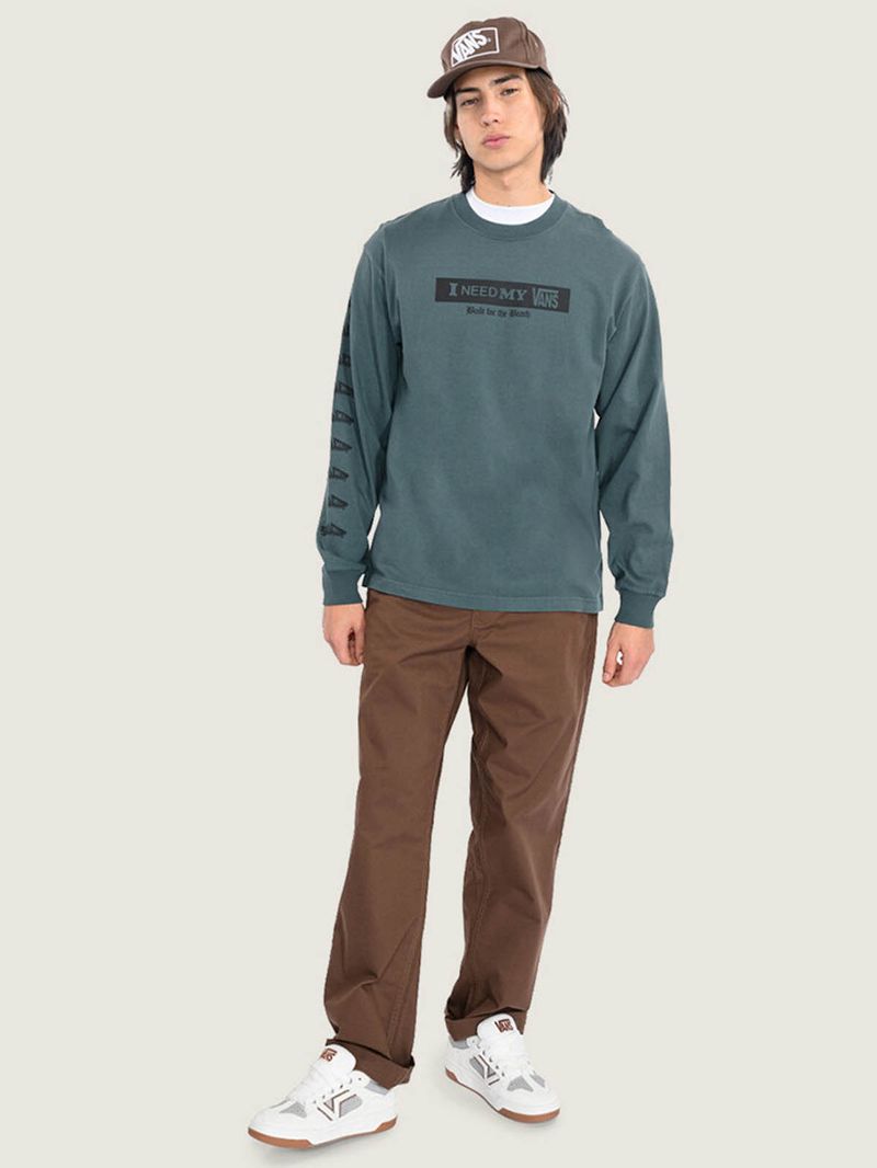 Polera M/L Hombre I Need My Ls Tee Gris Vans