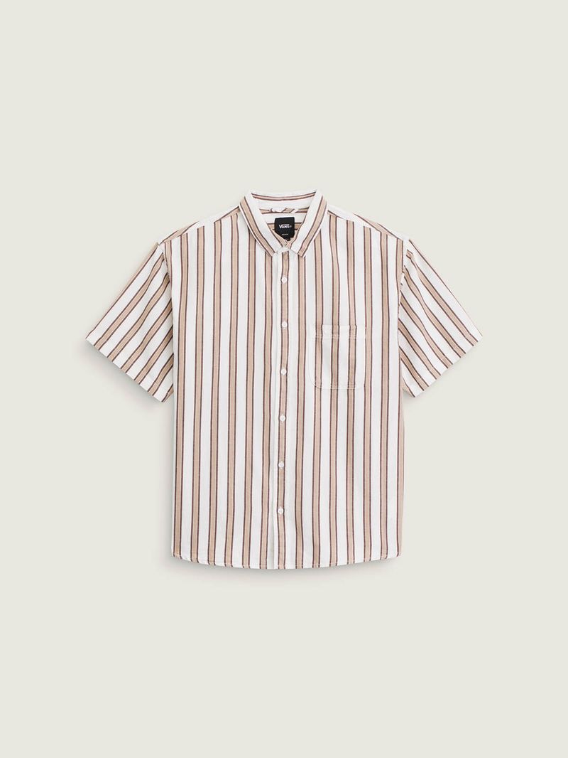 Camisa M/C Hombre Lawson Stripe Shi Blanco Vans