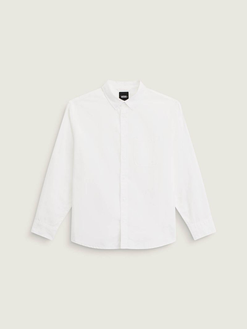 Camisa M/L Hombre Lawson Solid Oxford Blanco Vans