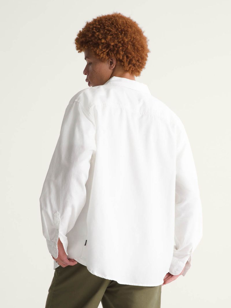 Camisa M/L Hombre Lawson Solid Oxford Blanco Vans