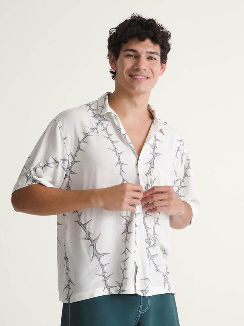 Camisa M/C Hombre Van Doren Printed Ca Blanco Vans