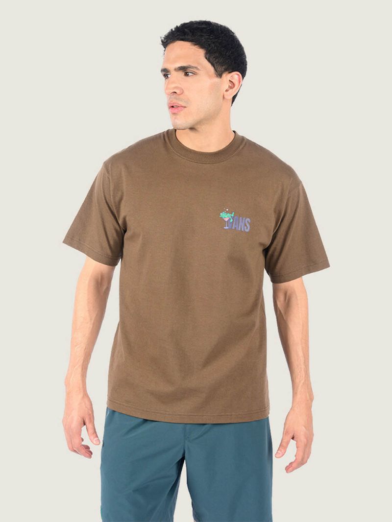 Polera M/C Hombre Bar Hopper Tee Café Vans