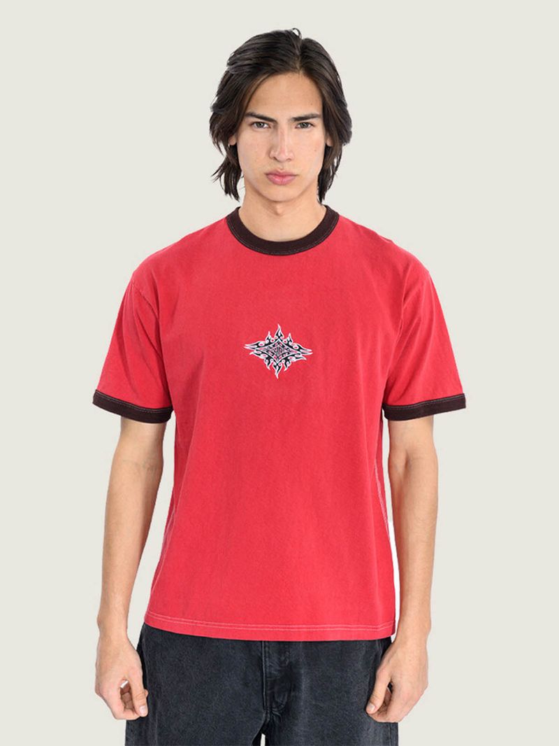 Polera M/C Hombre Flame Face Tee Beige/Crudo Vans