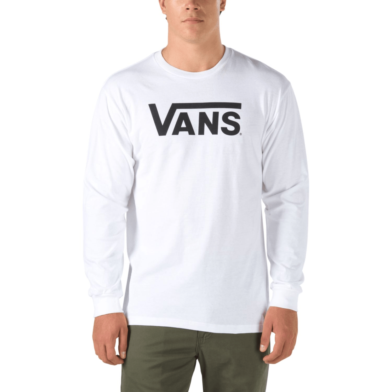 Polera Vans Classic Ls White Black Vans