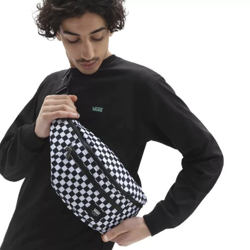 Mochila-Ward-Cross-Body-Pack-Black-White-Check