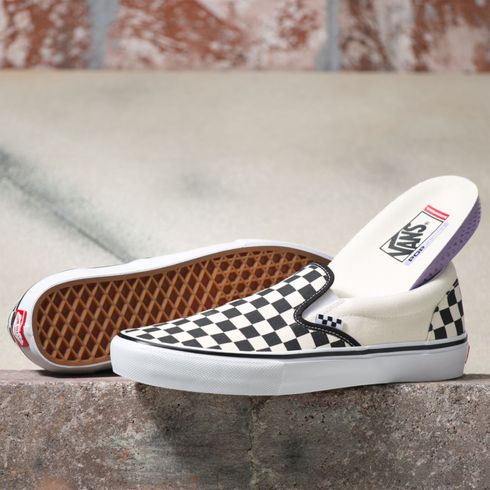Zapatillas Mn Skate Slip-On (Checkerboard) Black/Off White