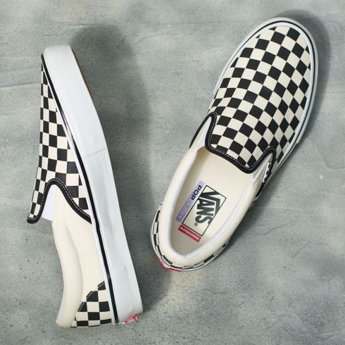 Zapatillas Mn Skate Slip-On (Checkerboard) Black/Off White