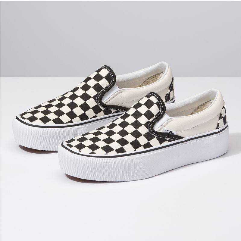 mostaza apoyo Babosa de mar Zapatillas Classic Slip-On Platform Checkerboard Black/White - Vans