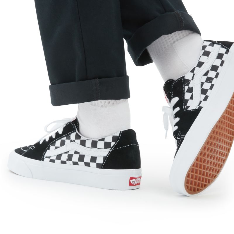 Zapatillas-Ua-Sk8-Low--Canvas-Suede--Black-Checkerboard