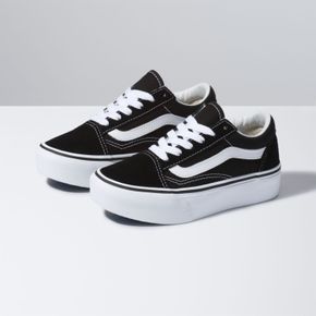 Zapatillas UY Old Skool Platform (5-12 Años) Black/True White