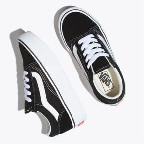 Zapatillas UY Old Skool Platform (5-12 Años) Black/True White