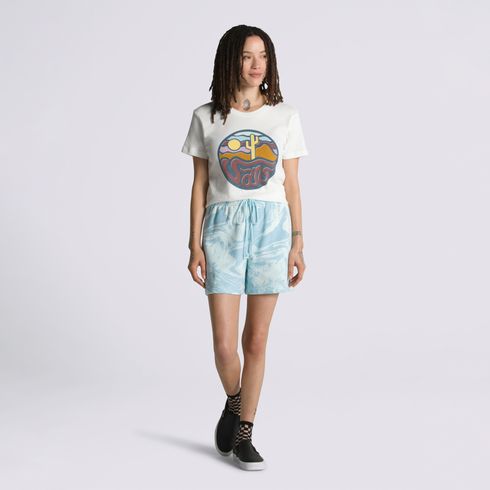 Pantalón Marble Print Short Blue Glow