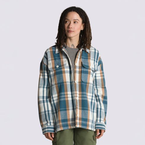 Chaqueta Eliza Os Woven Shacket Vans Teal