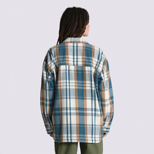 Chaqueta Eliza Os Woven Shacket Vans Teal