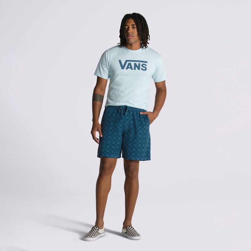 Short Range Check Cord Loose E Waist Short Vans Teal