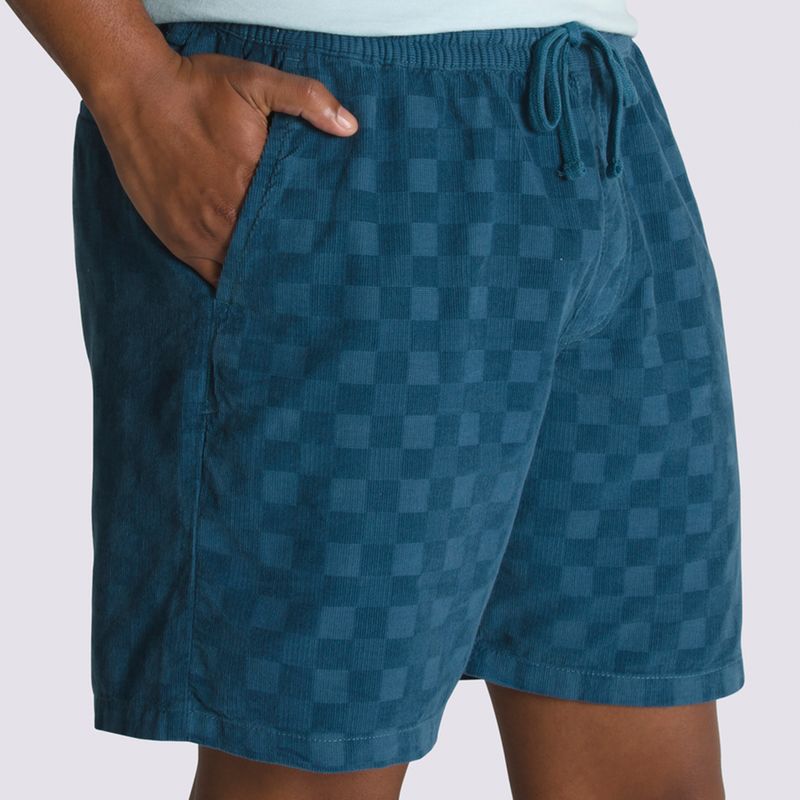 Short Range Check Cord Loose E Waist Short Vans Teal