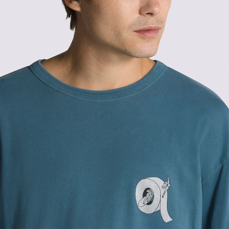 Polera-DTI-Logo-Ls-Tee-II-Vans-Teal
