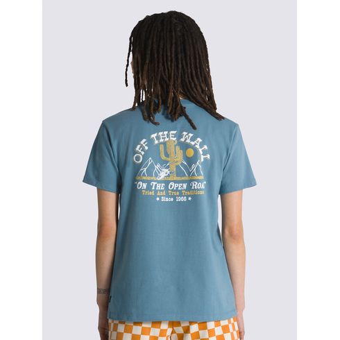 Polera Manga Corta Mujer On The Road BFF Azul Vans
