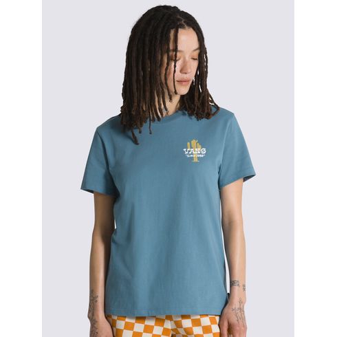 Polera Manga Corta Mujer On The Road BFF Azul Vans
