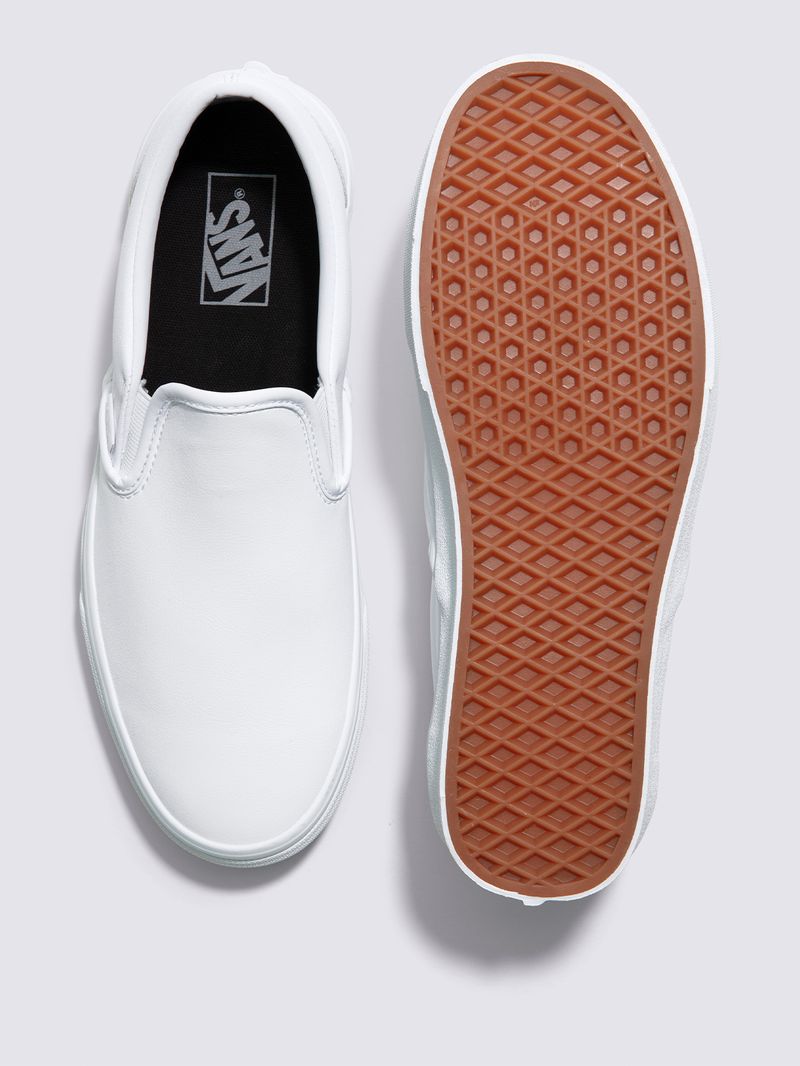 Vans de cuero blancas sale