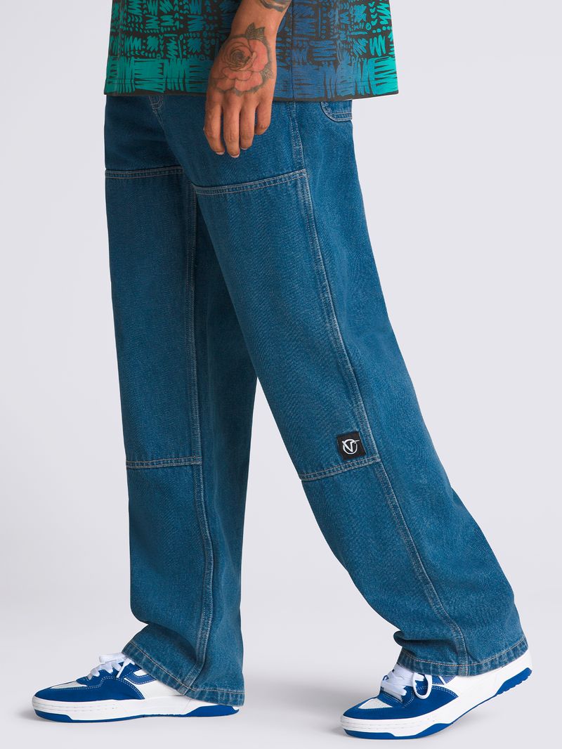 Blue Vans Pantalones Hombre Cargo Pants Hombre Pantalones Vaqueros