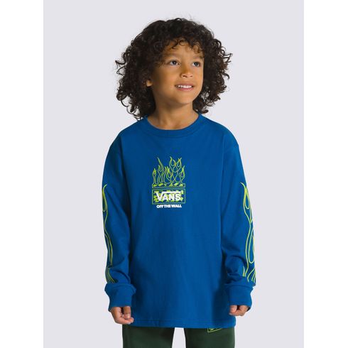Polera Neon Flames LS (2-7 Años) True Blue
