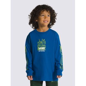 Polera Neon Flames LS (2-7 Años) True Blue