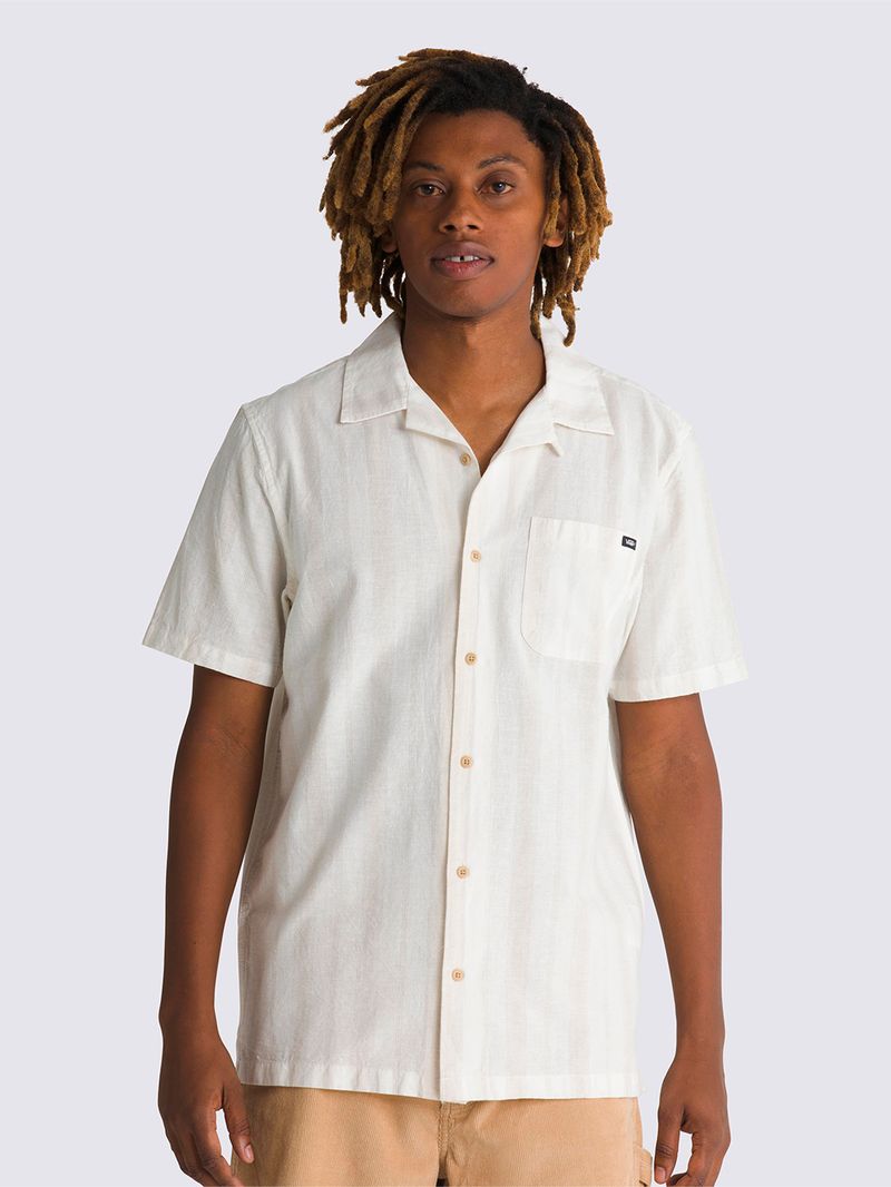 Camisa Manga Corta Hombre Carnell Woven Blanco Vans Vans Chile