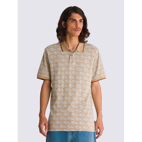Polera Manga Corta Hombre Lewis Mills Polo Beige Vans