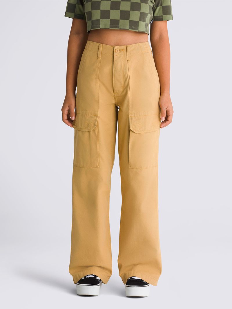 Pantalon-Mujer-Arroyo-Wide-Leg-Cargo--Beige-Vans