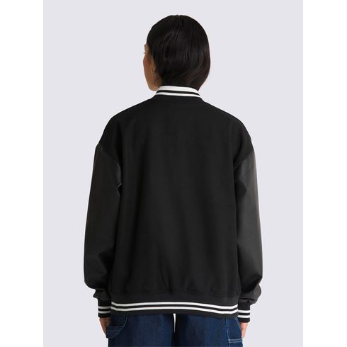 Chaqueta  Mujer Varsity Club Bomber Negro Vans