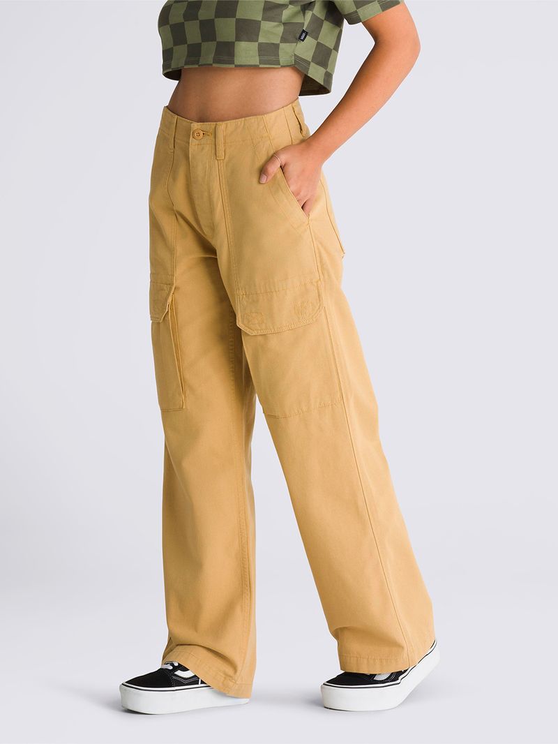 Pantalon-Mujer-Arroyo-Wide-Leg-Cargo--Beige-Vans