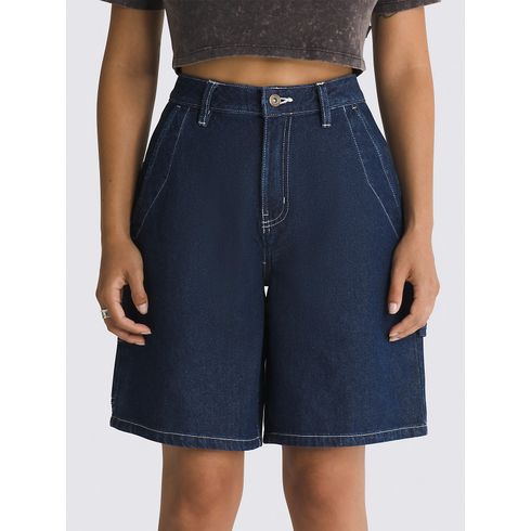 Short Mujer Groundwork Long Denim  Azul Oscuro Vans