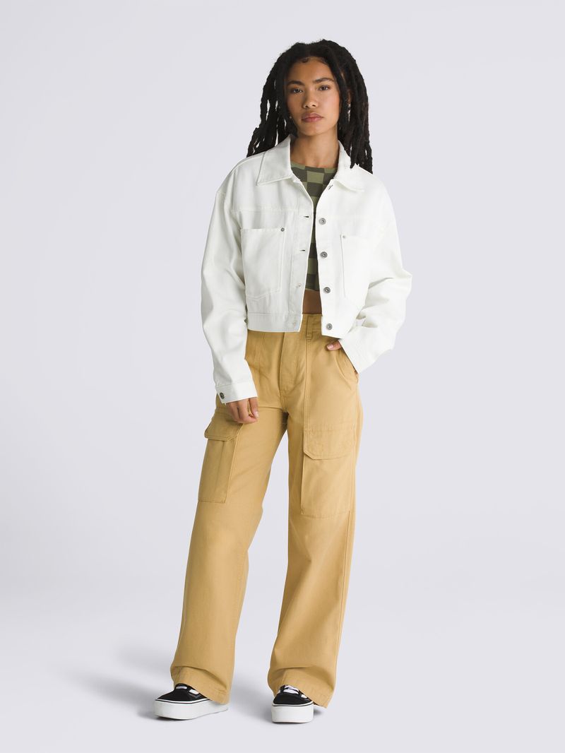 Chaqueta-Mujer-Raynes-Crop-Trucker-Blanco-Vans