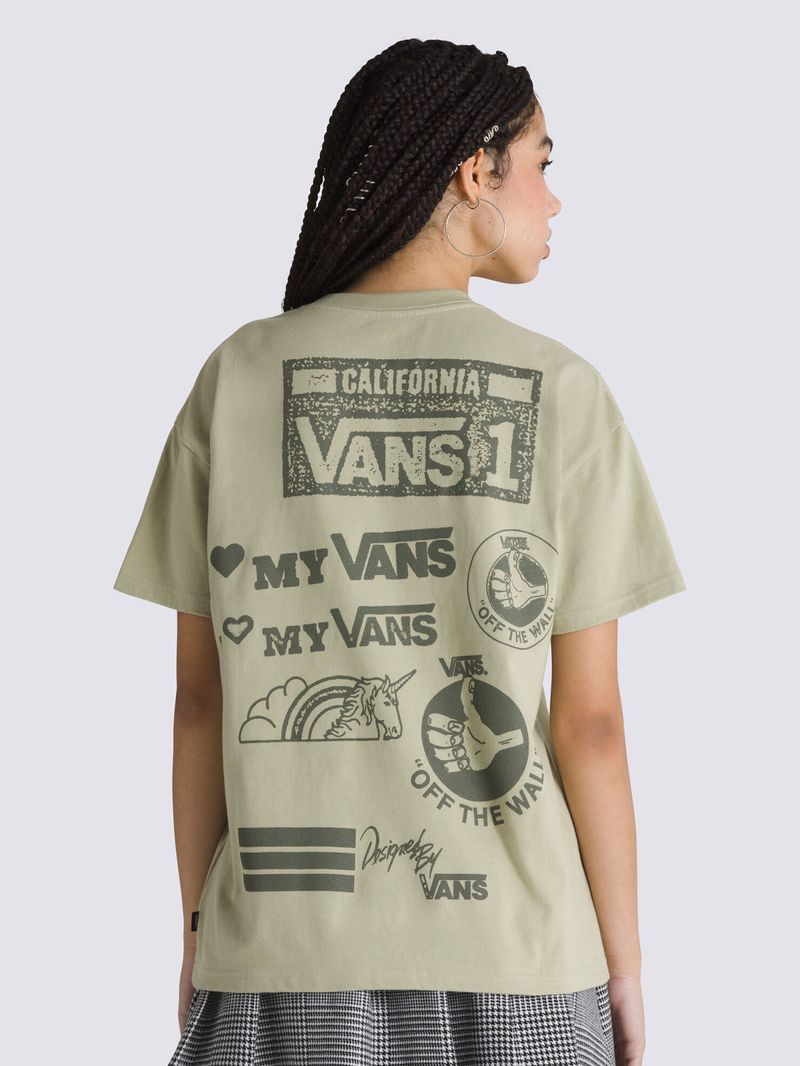 Polera-Manga-Corta-Mujer-Mixed-Messages-Overs-Verde-Oscuro-Vans