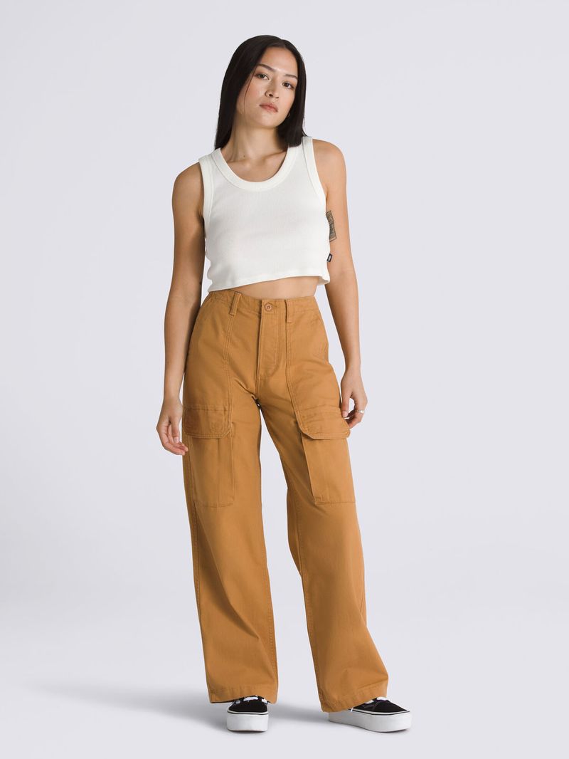 Pantalon-Mujer-Arroyo-Wide-Leg-Carg-Cafe-Claro-Vans