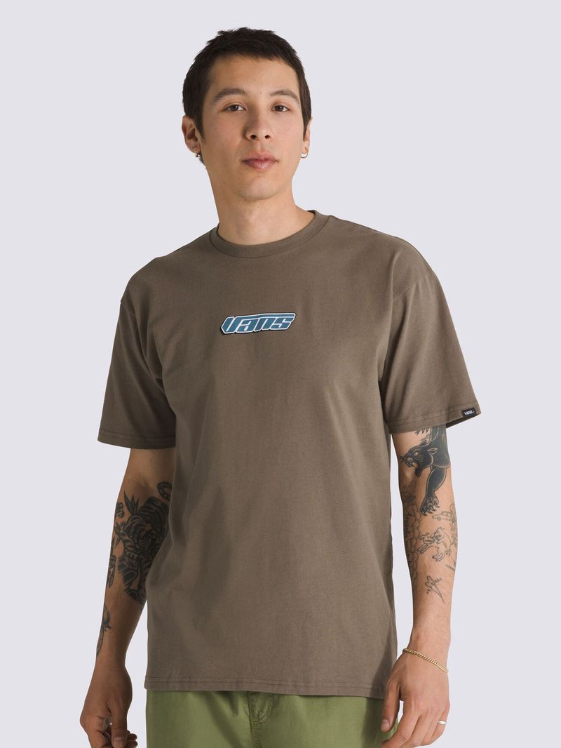 Polera-Manga-Corta-Hombre-Retro-V-Ss-Cafe-Oscuro-Vans